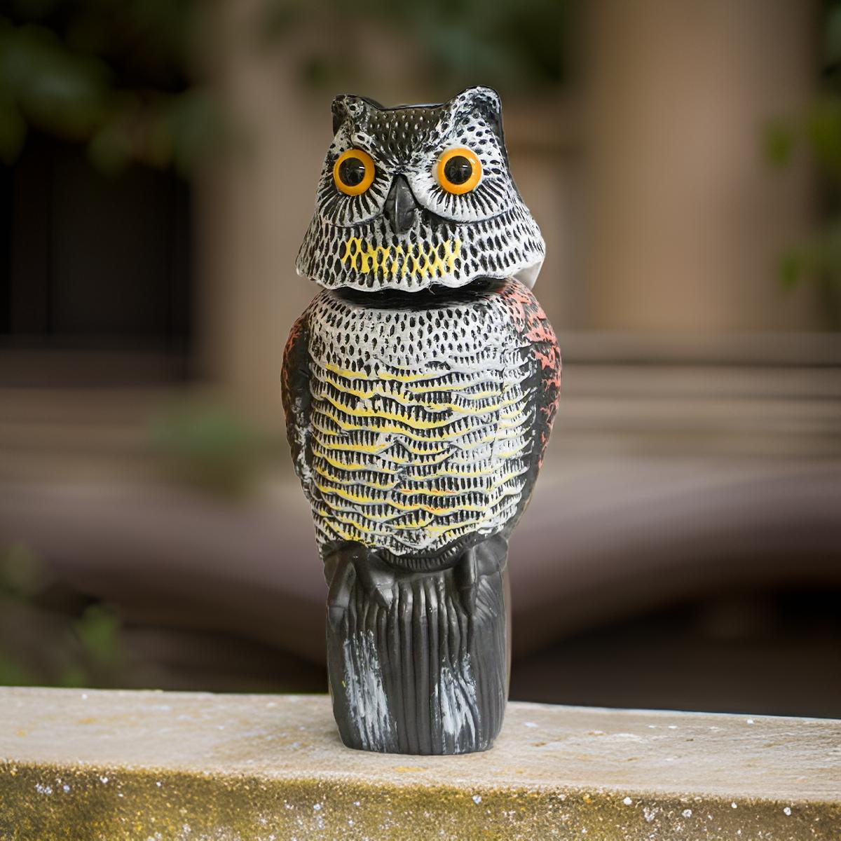 Vogelschreck Eule | mit beweglichem Kopf – Bild 2