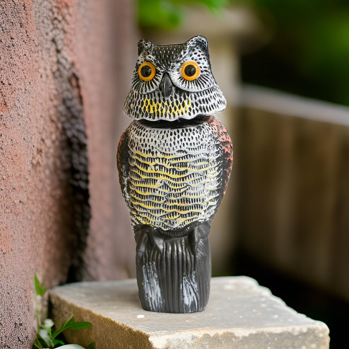 Vogelschreck Eule | mit beweglichem Kopf – Bild 3