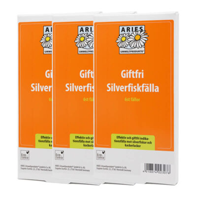 Storpack 3st Aries® Silverfiskfalla 6-pack forpackningar