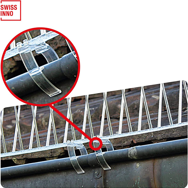 Swissinno® Monteringsklips for Fagelpiggar for takranna installerade