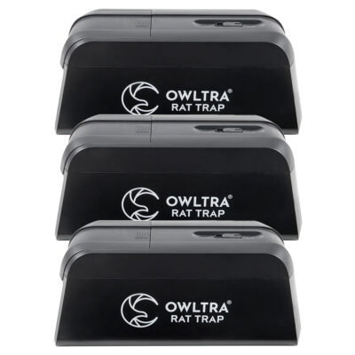 Storpack 3 st OWLTRA® Elektrisk Mus-/Råttfälla