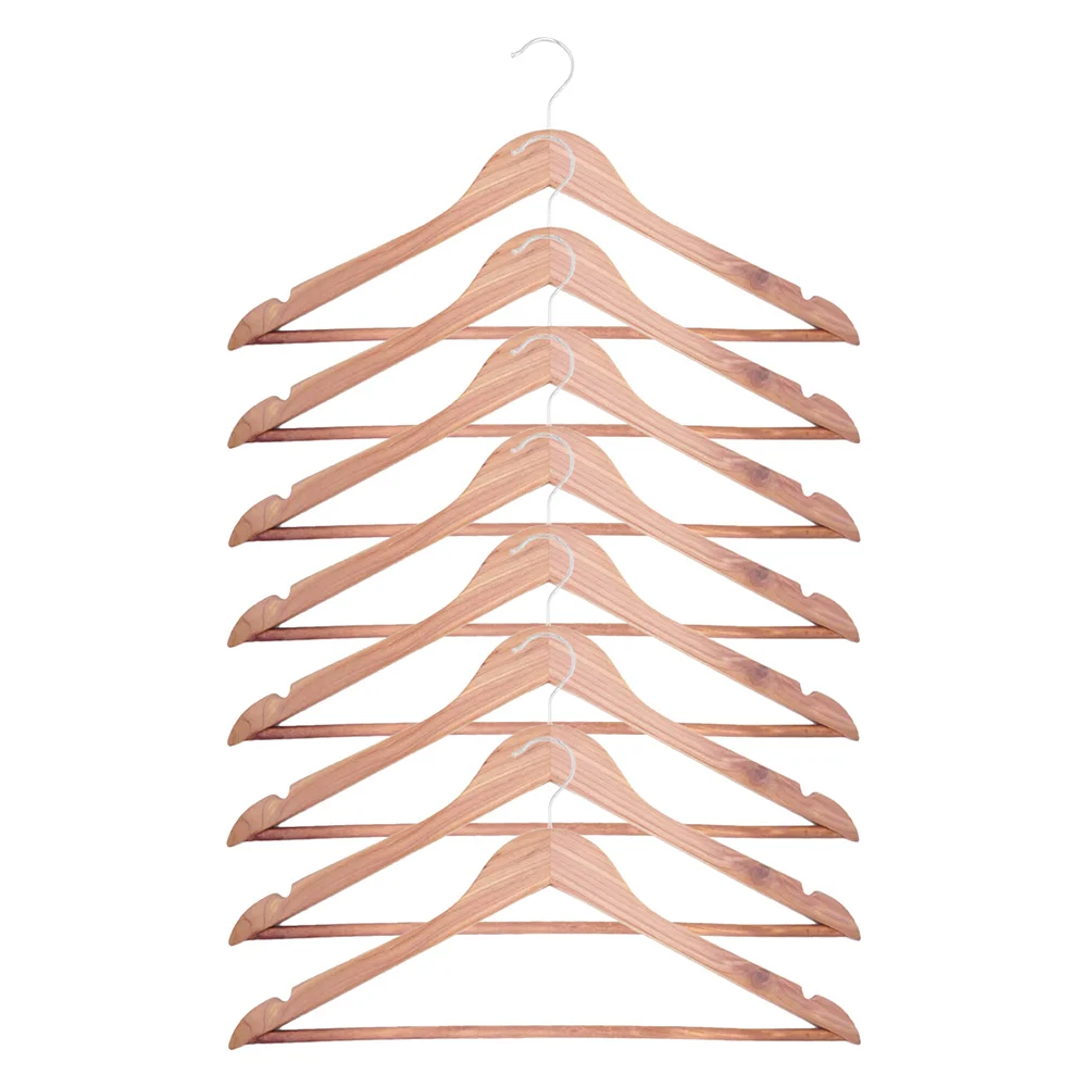 Großpack | 8 Stück Kleiderbügel aus Roter Zeder | Nordic Red Cedar®