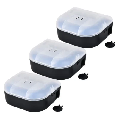 Großpackung | 3 x Sichere Köderstation für Mausefalle | Nur Box