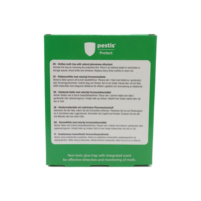 Kleidermottenfalle 6er-Pack | Pestis Protect® Rückseite